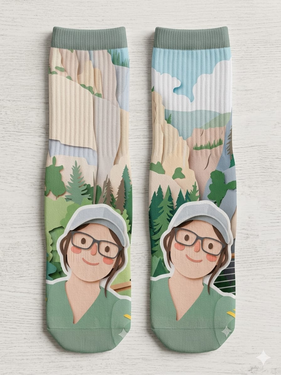 Person wearing custom socks